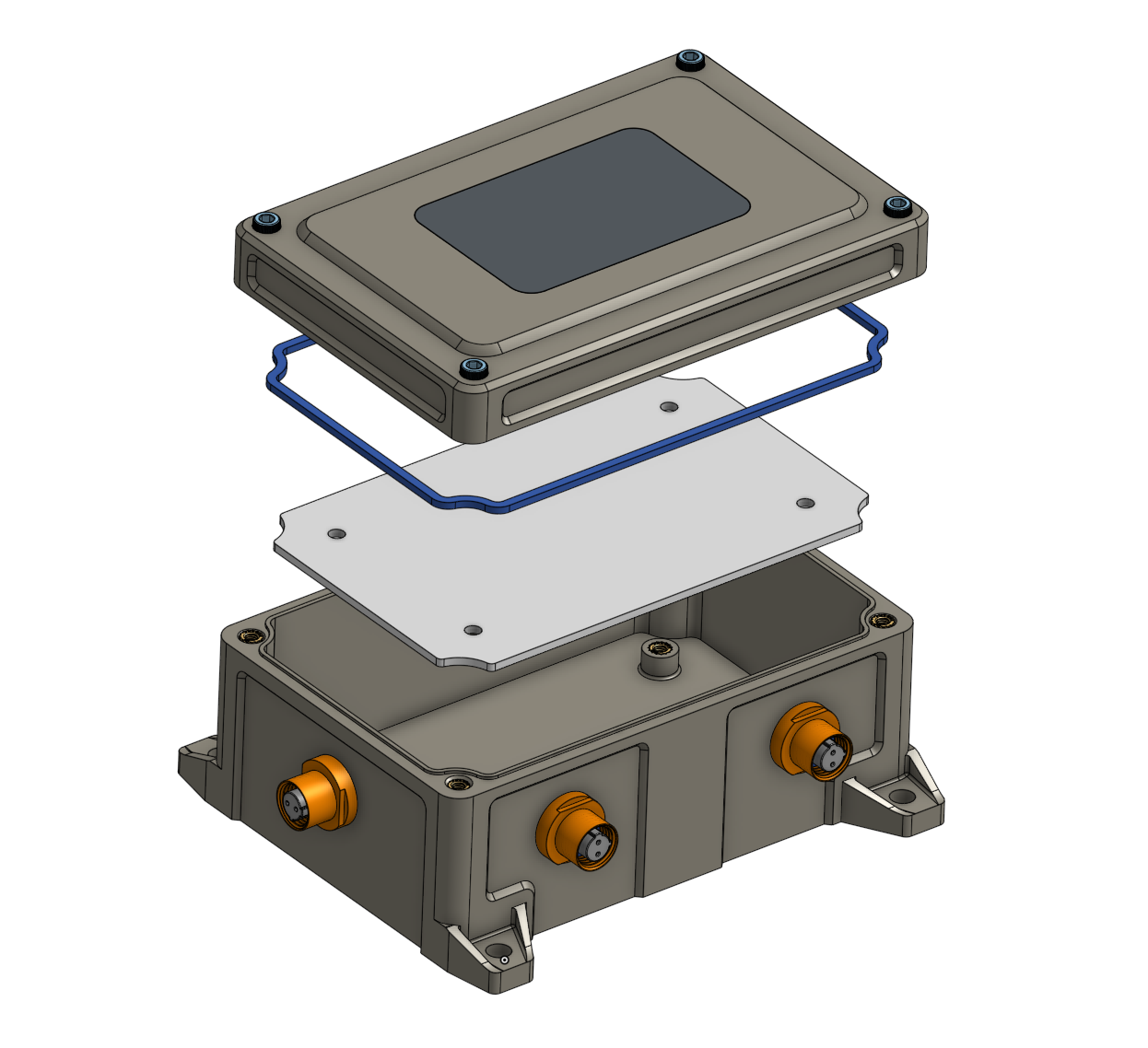 Enclosure CAD exploded view